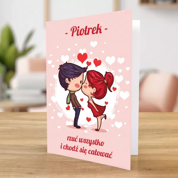 Spersonalizowana kartka na Walentynki + Twoje życzenia