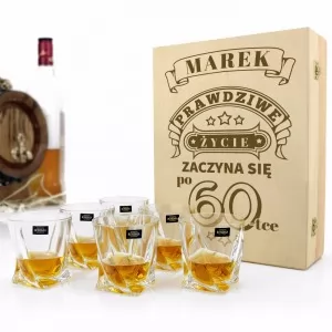 szklanki do whisky na prezent na 60 urodziny